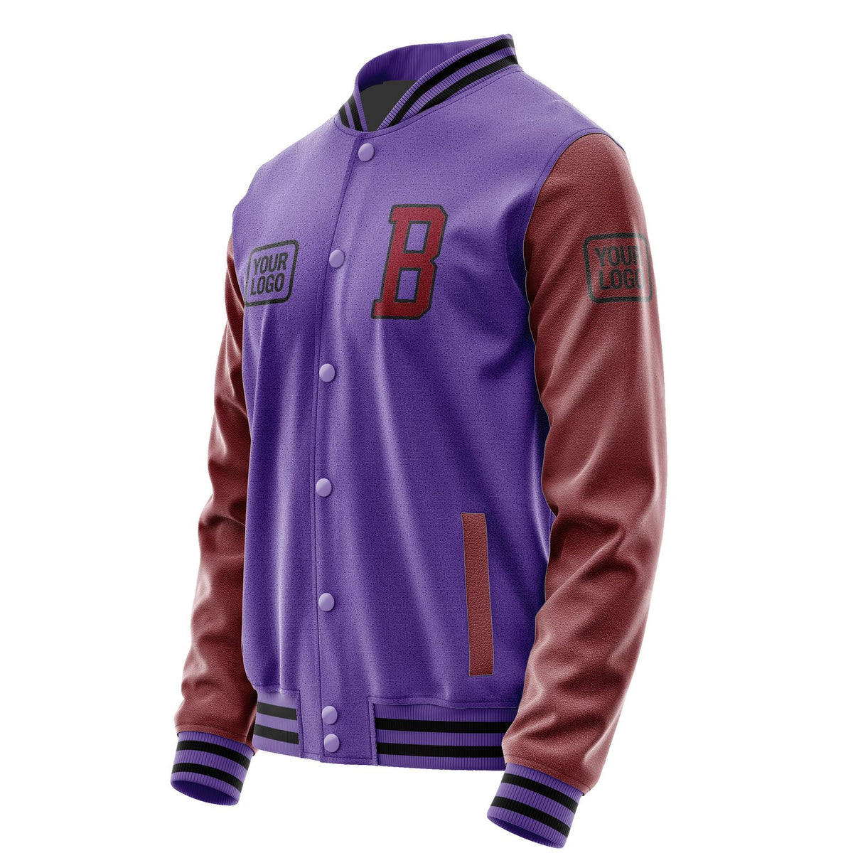 Custom Light Purple Crimson Red Jacket JA232315231717151517