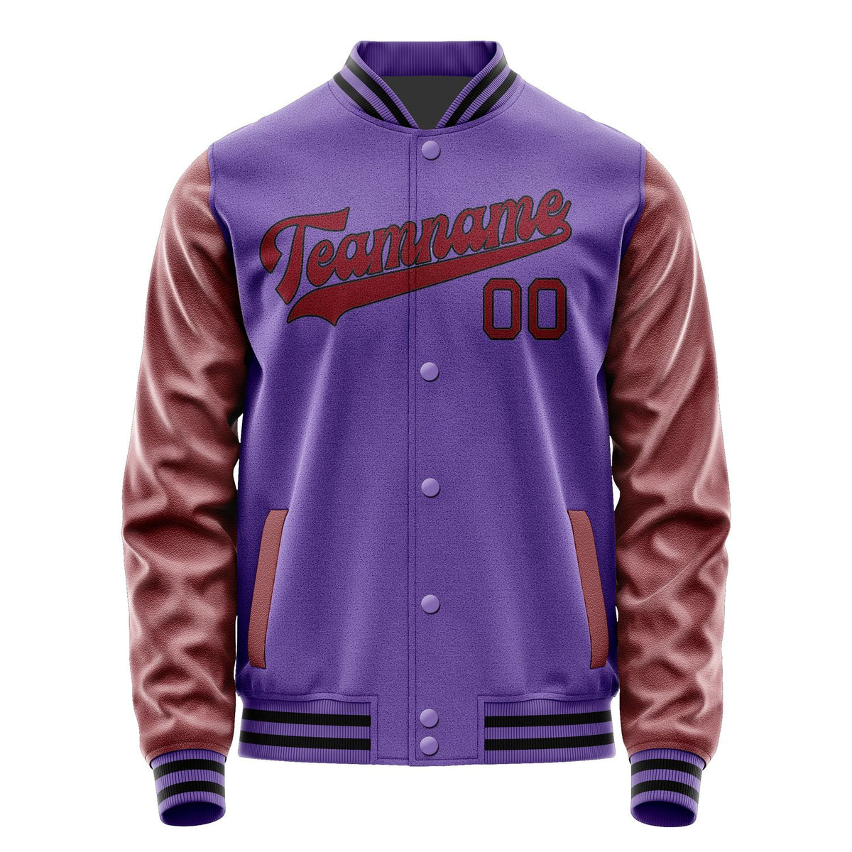 Custom Light Purple Crimson Red Jacket JA2323152317B31715