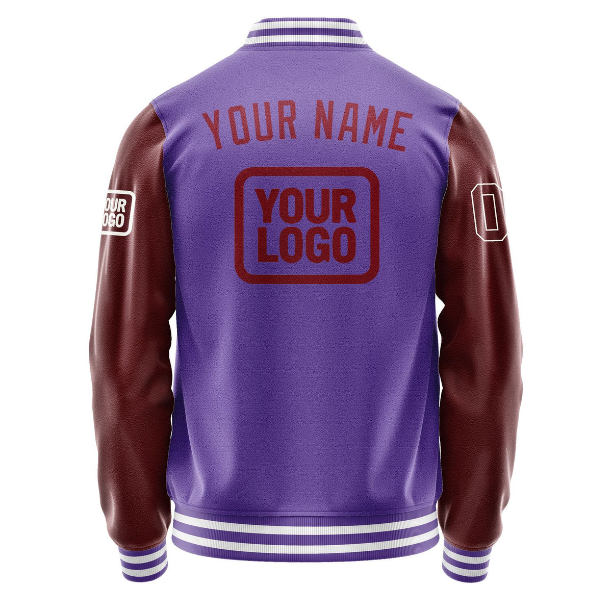 Custom Light Purple Crimson Red Jacket JA232315231818151518