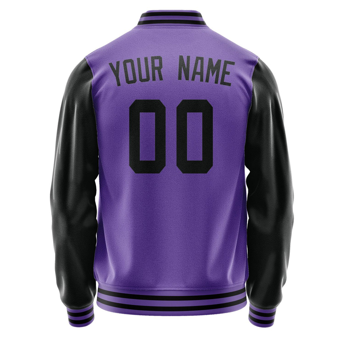 Custom Light Purple Black Jacket JA2323172317B31717