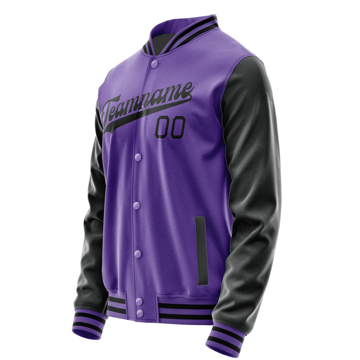 Custom Light Purple Black Jacket JA2323172317B31717