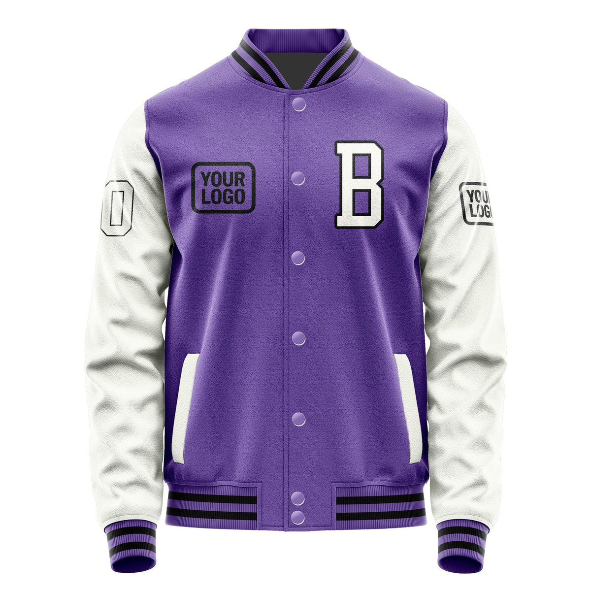 Custom Light Purple White Jacket JA232318231717181817