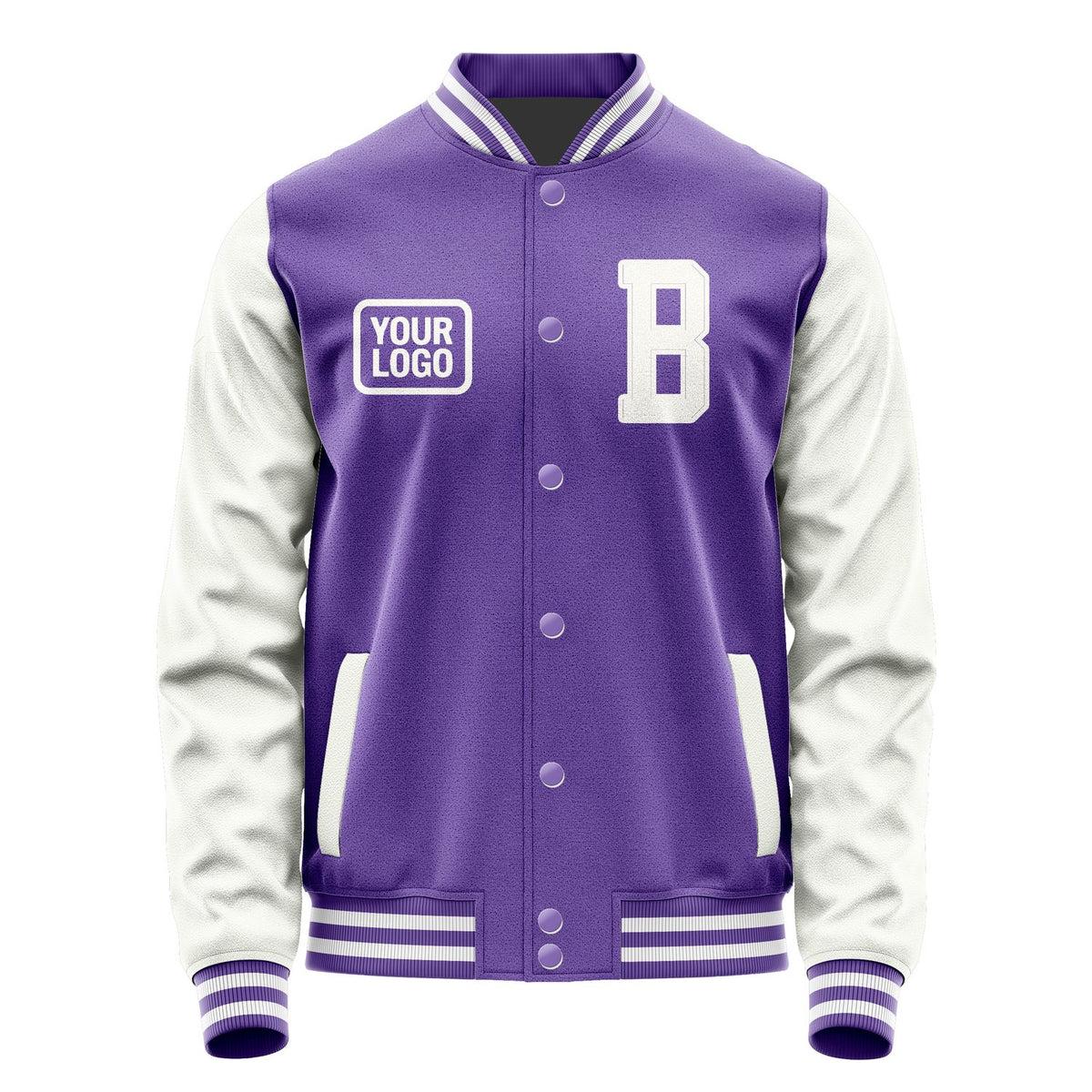 Custom Light Purple White Jacket JA232318231818181818