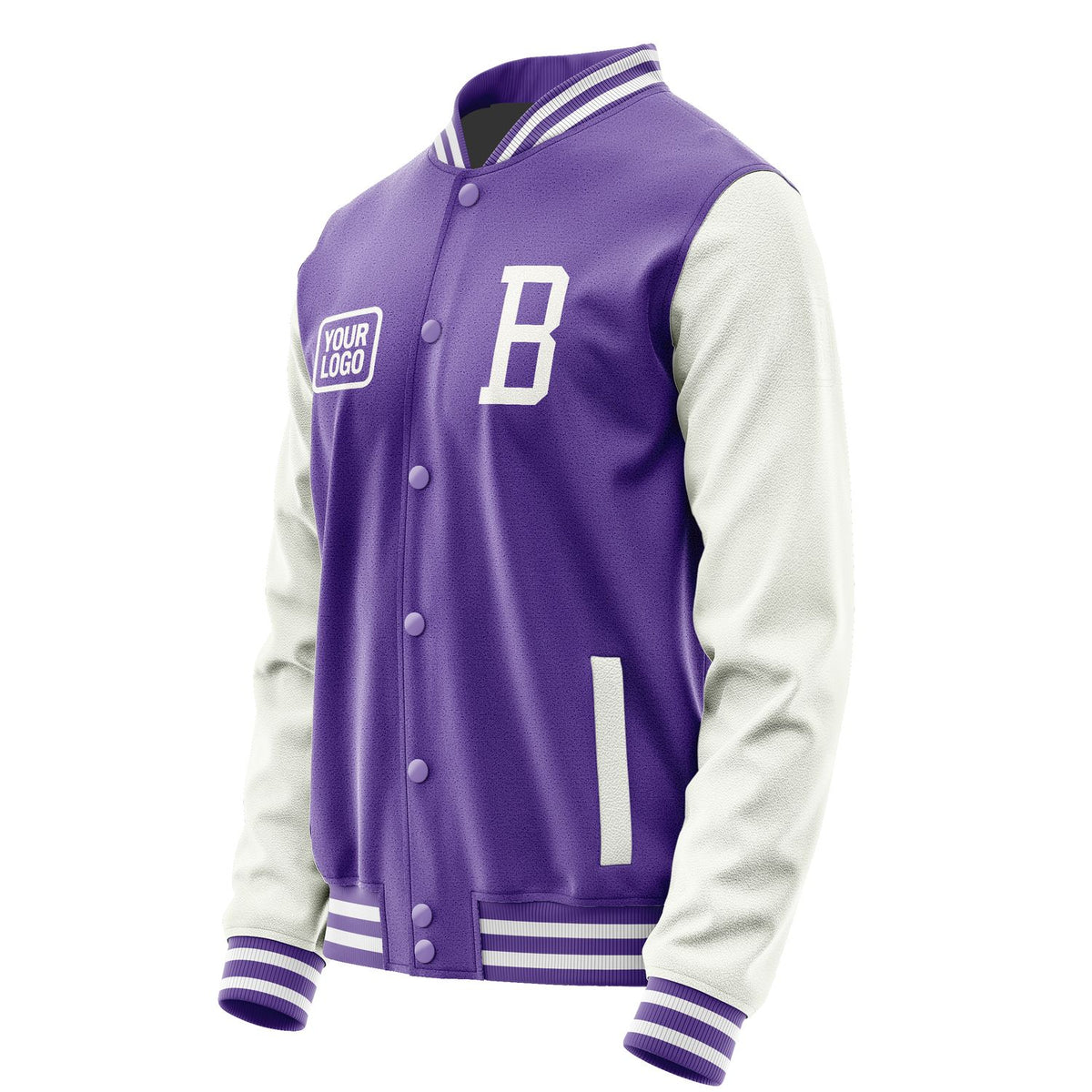 Custom Light Purple White Jacket JA232318231818181818