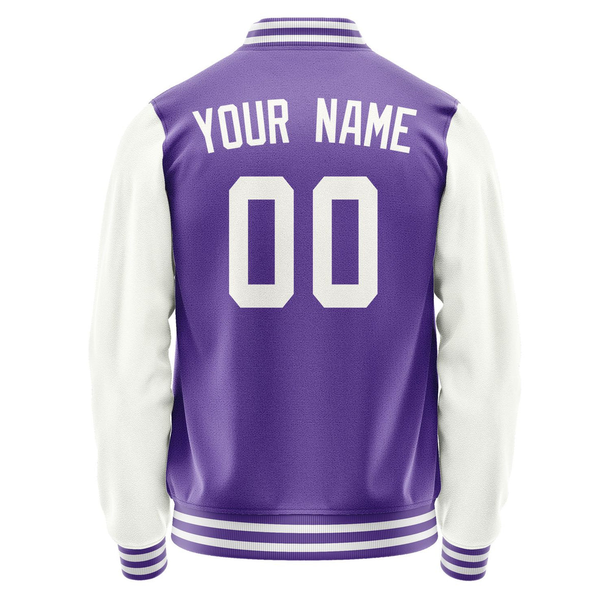 Custom Light Purple White Jacket JA2323182318B31818