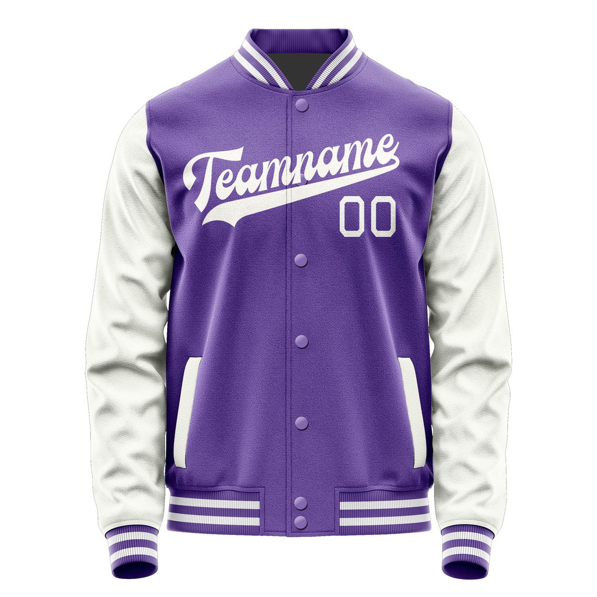 Custom Light Purple White Jacket JA2323182318B31818