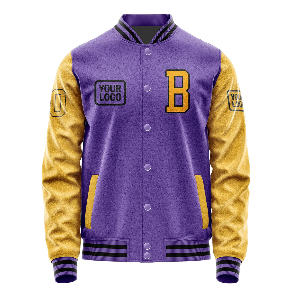 Custom Light Purple Yellow Jacket JA232319231717191917