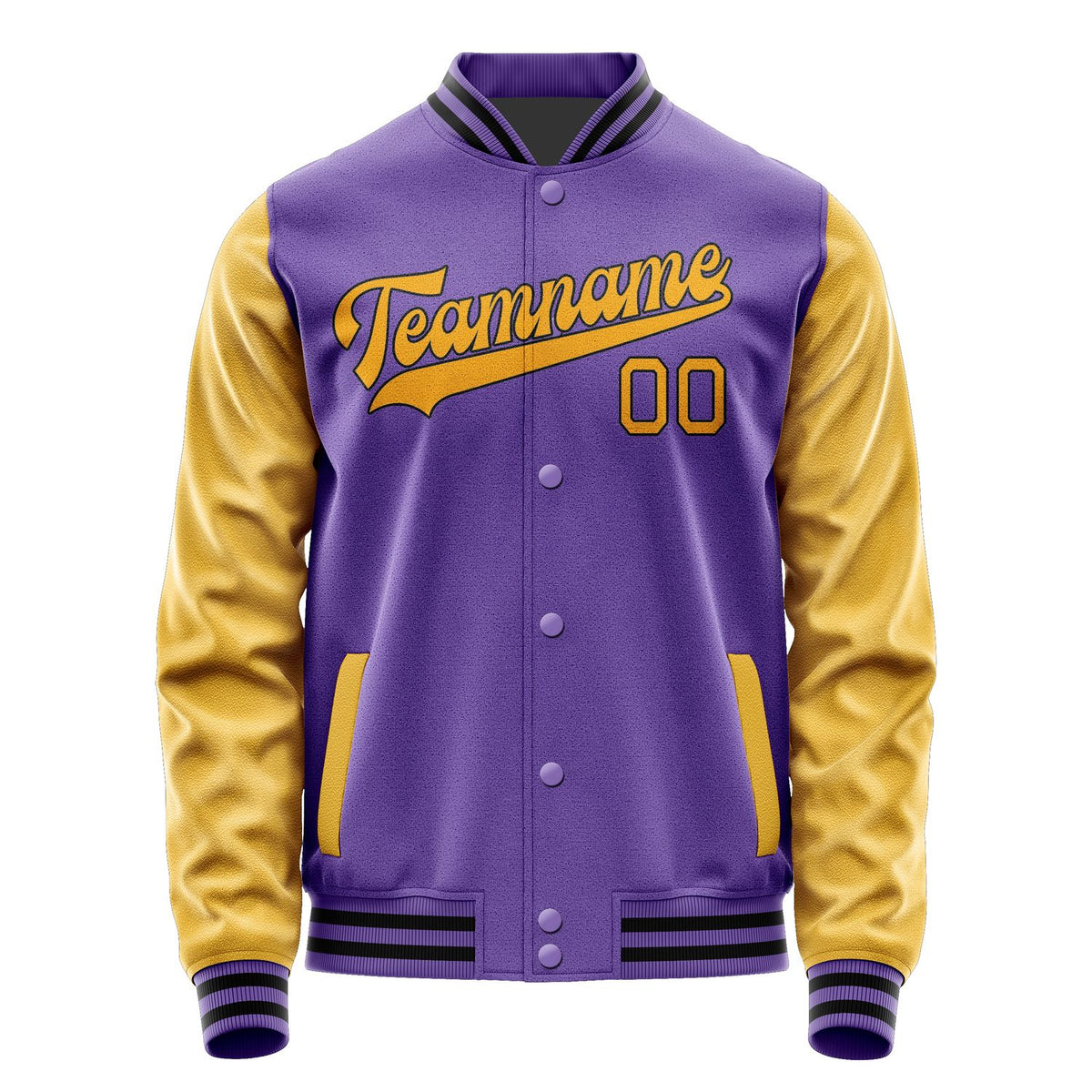 Custom Light Purple Yellow Jacket JA2323192317B31719