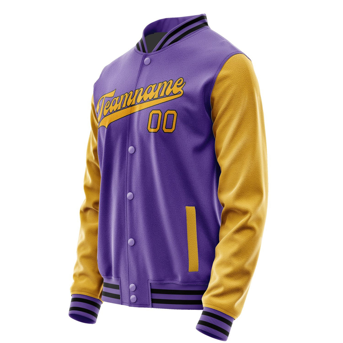 Custom Light Purple Yellow Jacket JA2323192317B31719