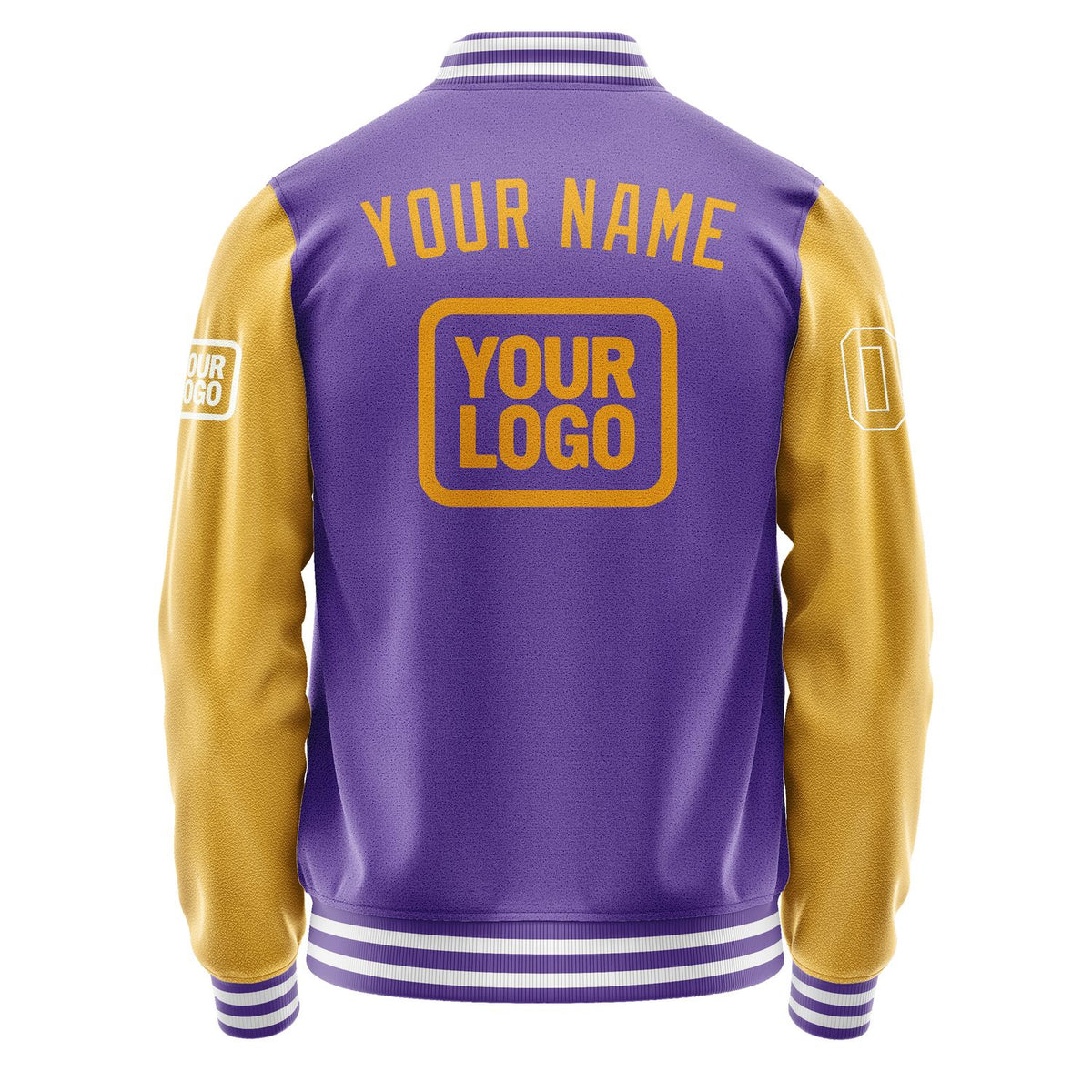 Custom Light Purple Yellow Jacket JA232319231818191918