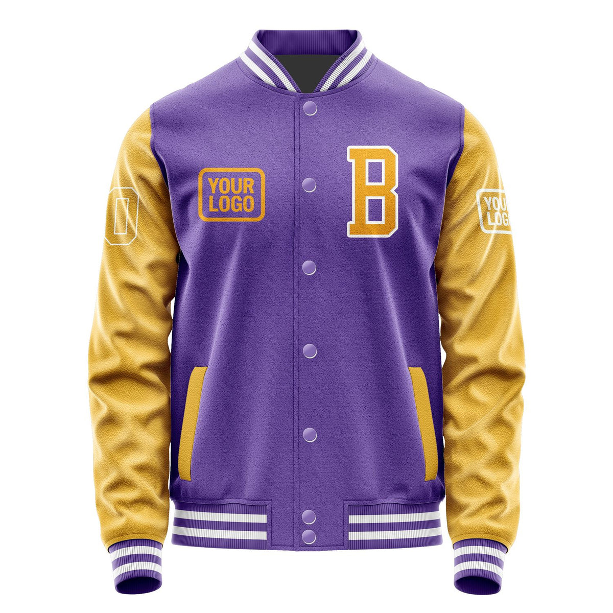 Custom Light Purple Yellow Jacket JA232319231818191918