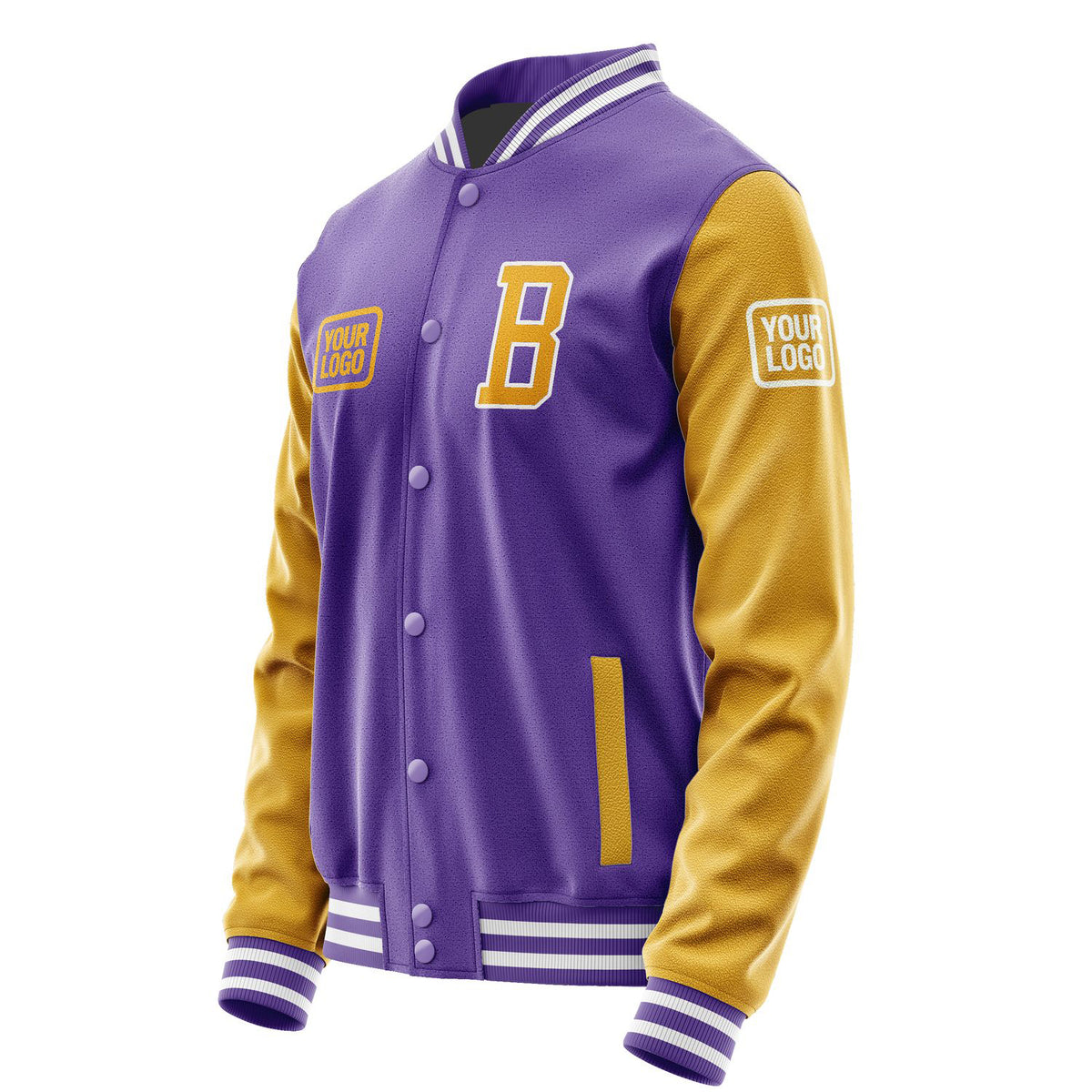 Custom Light Purple Yellow Jacket JA232319231818191918