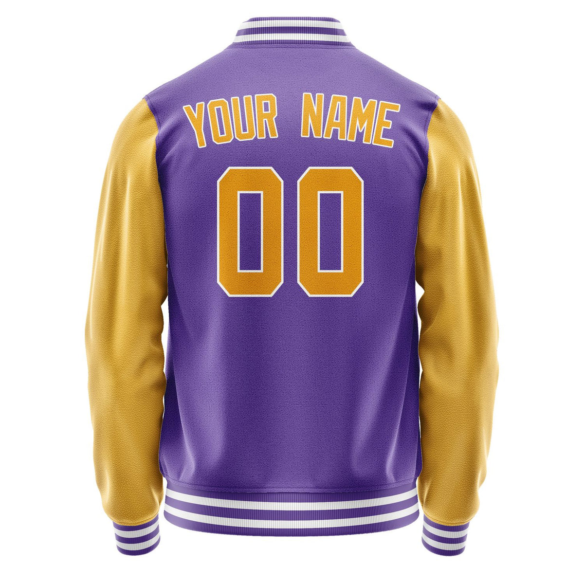 Custom Light Purple Yellow Jacket JA2323192318B31819