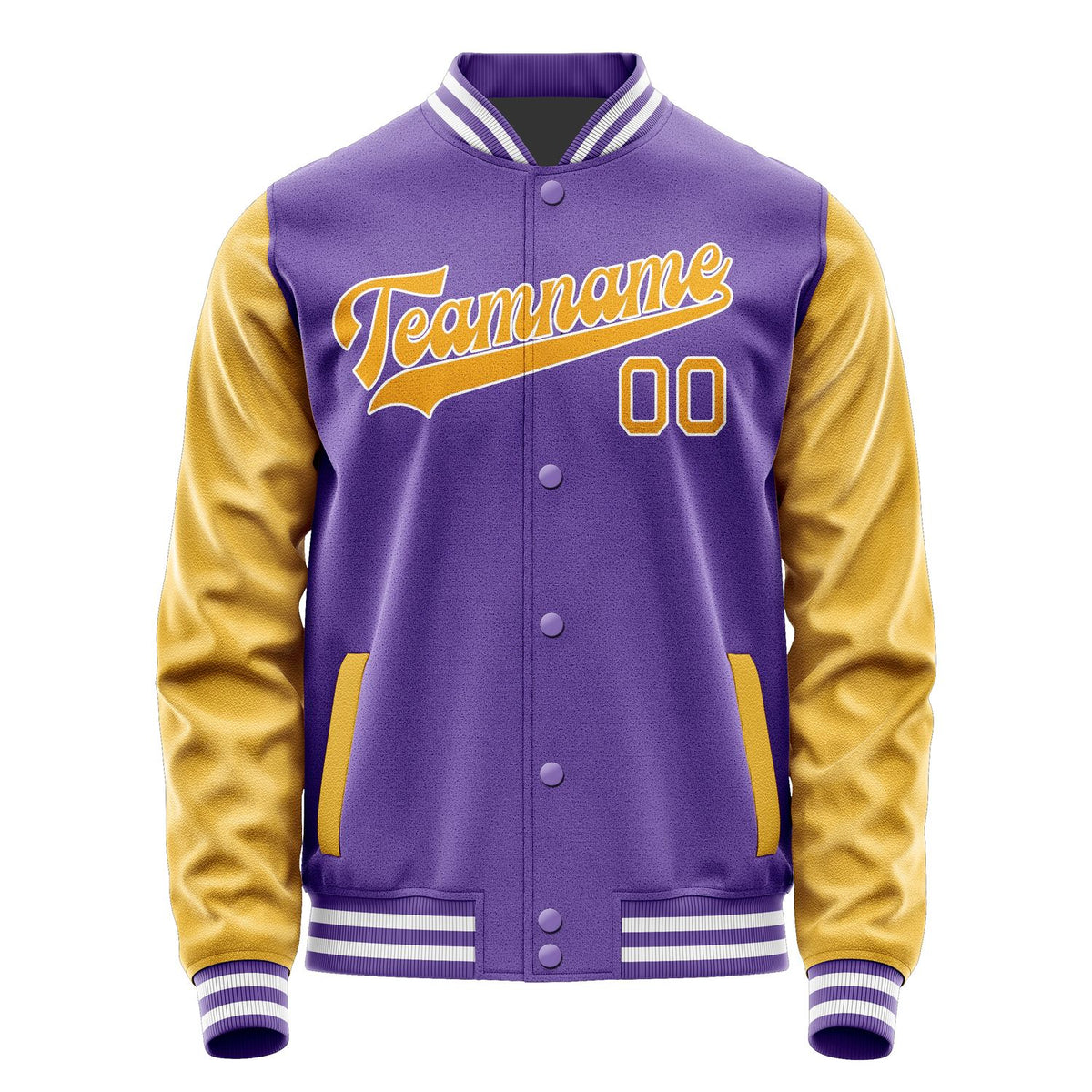 Custom Light Purple Yellow Jacket JA2323192318B31819