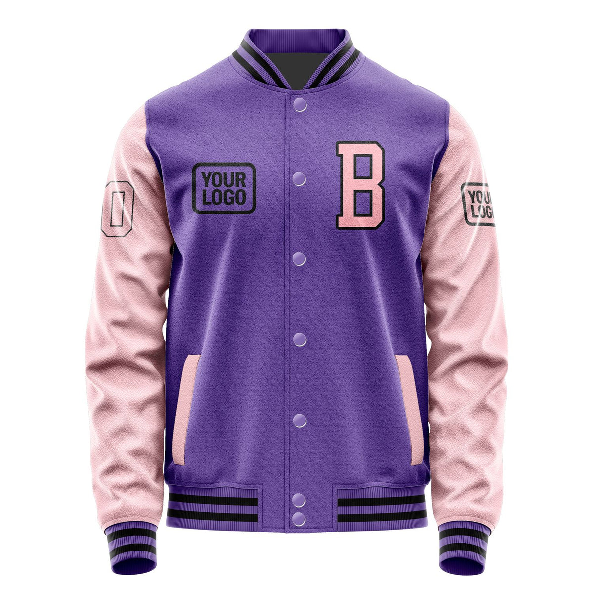 Custom Light Purple Light Pink Jacket JA232321231717212117