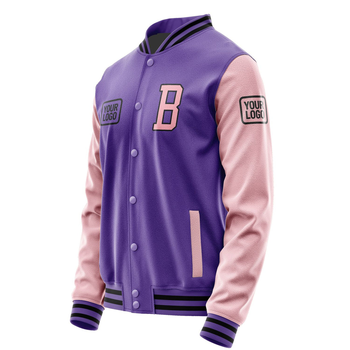 Custom Light Purple Light Pink Jacket JA232321231717212117