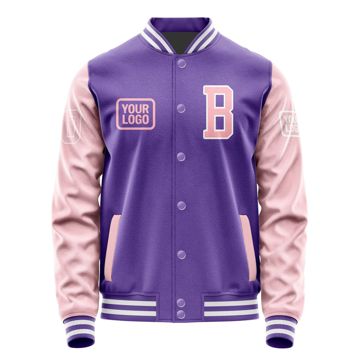 Custom Light Purple Light Pink Jacket JA232321231818212118