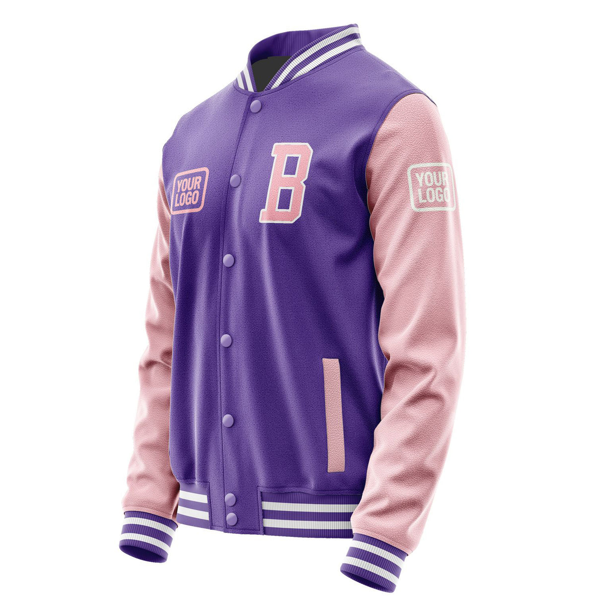 Custom Light Purple Light Pink Jacket JA232321231818212118