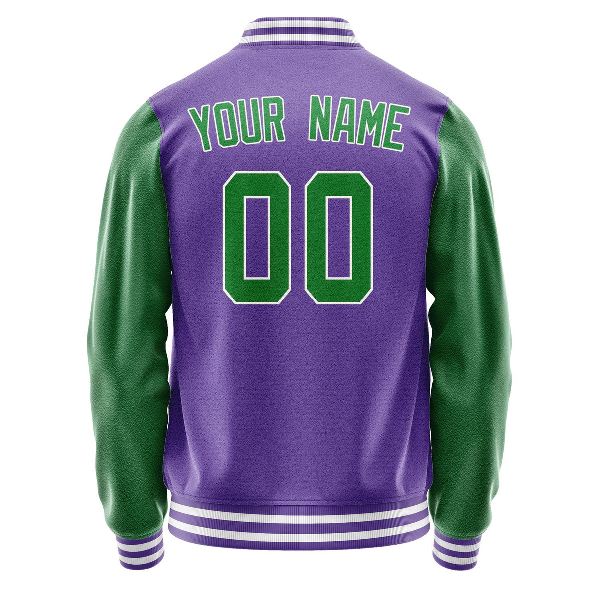 Custom Light Purple Emerald Green Jacket JA2323242318B31824