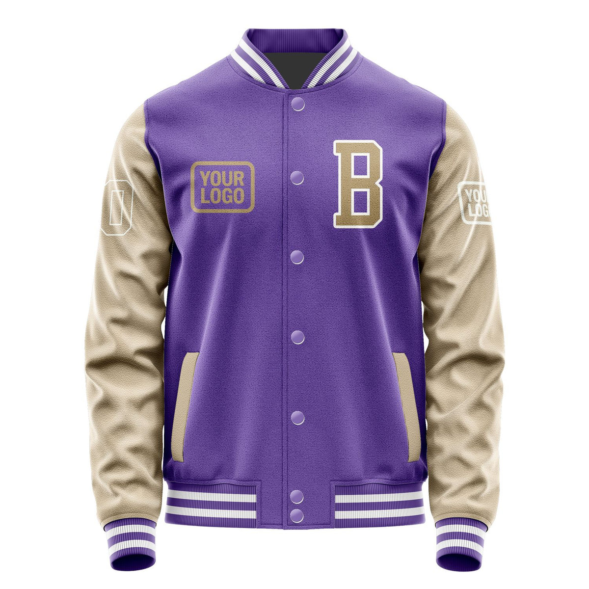 Custom Light Purple Light Khaki Jacket JA232325231818252518