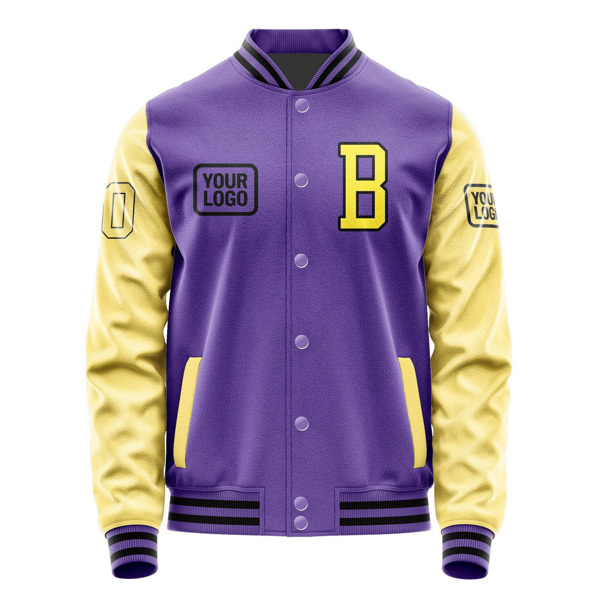 Custom Light Purple Light Yellow Jacket JA232326231717262617