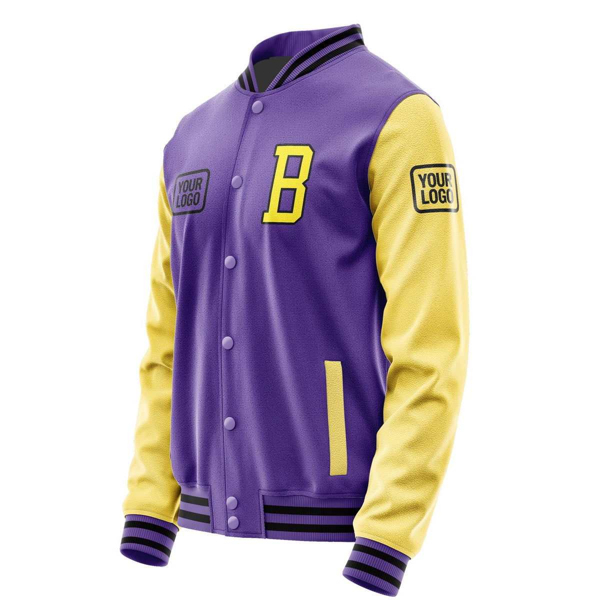 Custom Light Purple Light Yellow Jacket JA232326231717262617