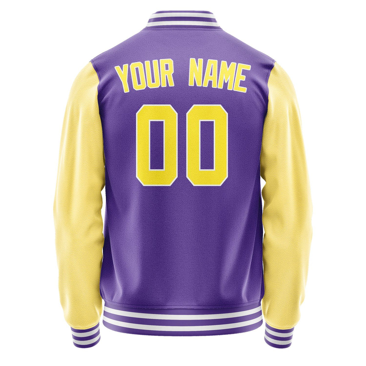 Custom Light Purple Light Yellow Jacket JA2323262318B31826