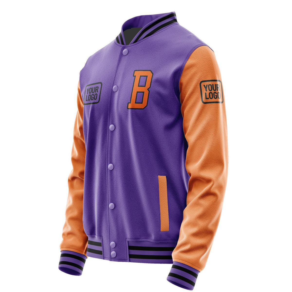 Custom Light Purple Orange Jacket JA232328231717282817