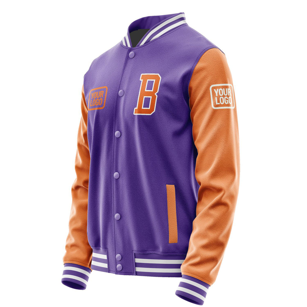 Custom Light Purple Orange Jacket JA232328231818282818