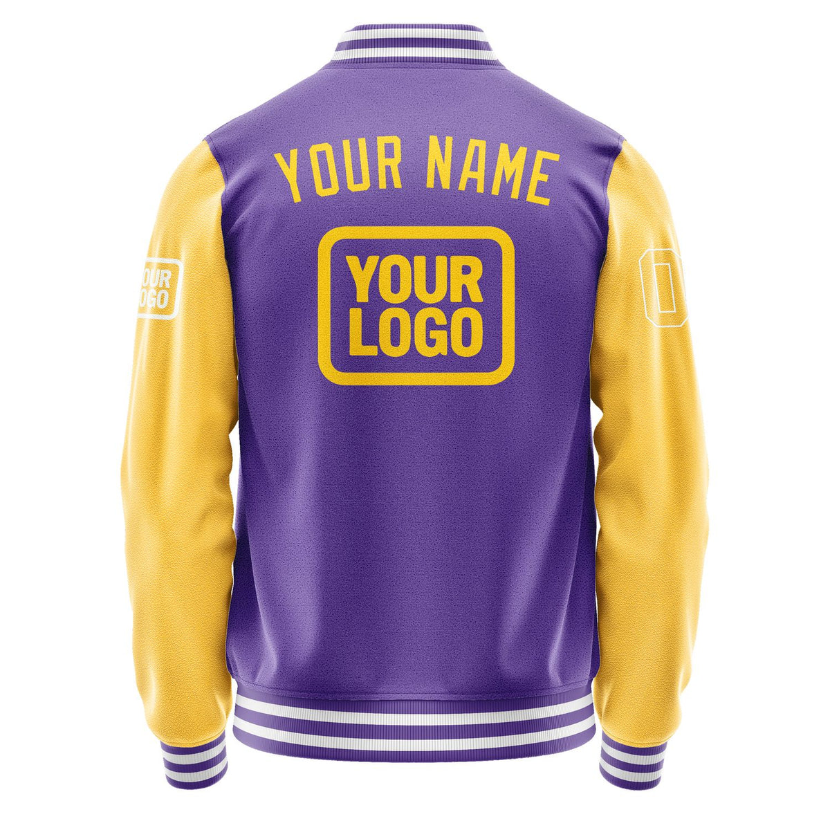 Custom Light Purple Gold Jacket JA232330231818303018