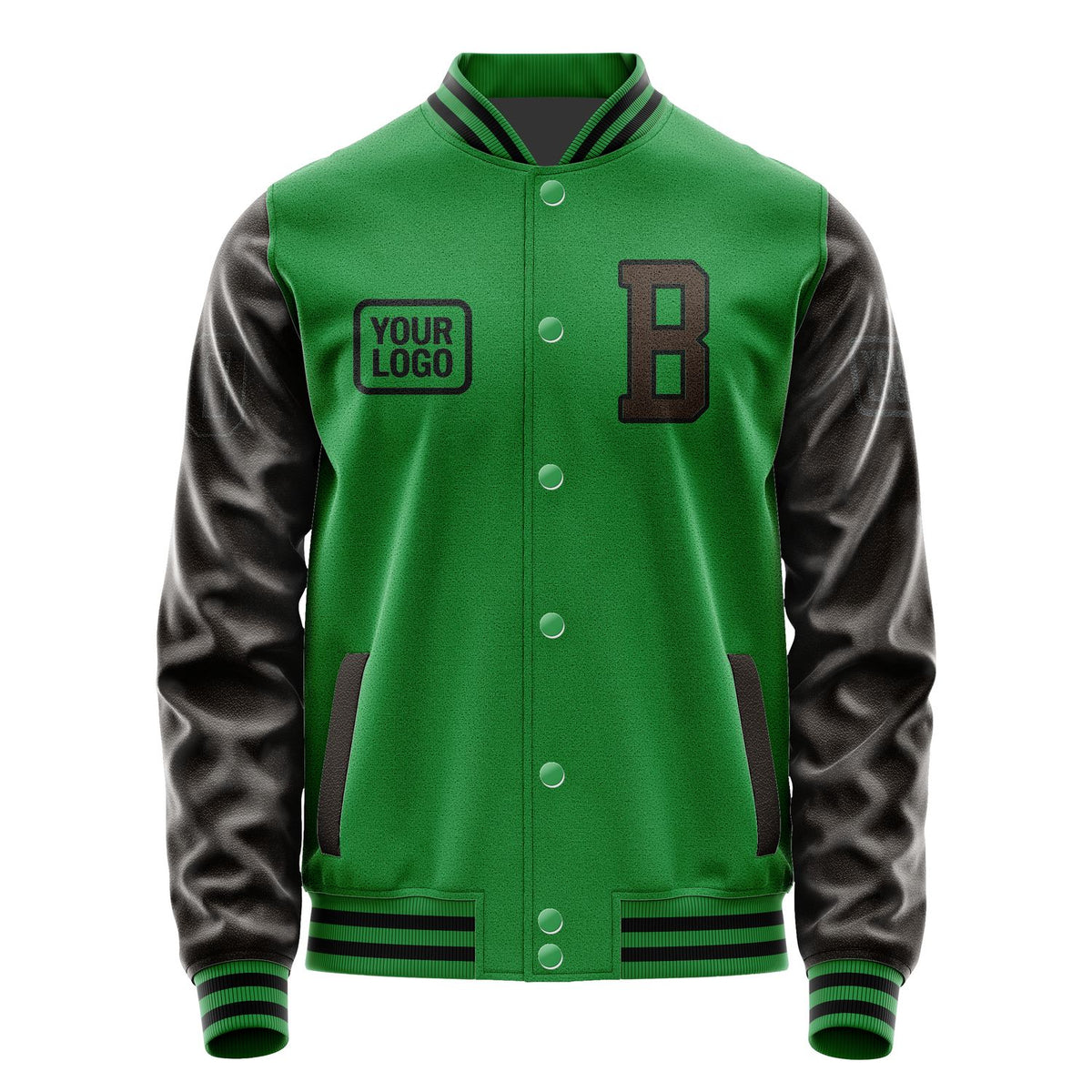 Custom Emerald Green Brown Jacket JA242401241717010117