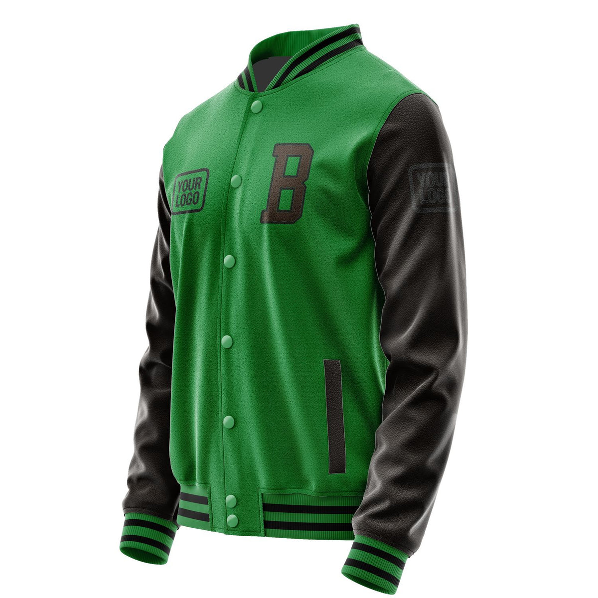 Custom Emerald Green Brown Jacket JA242401241717010117