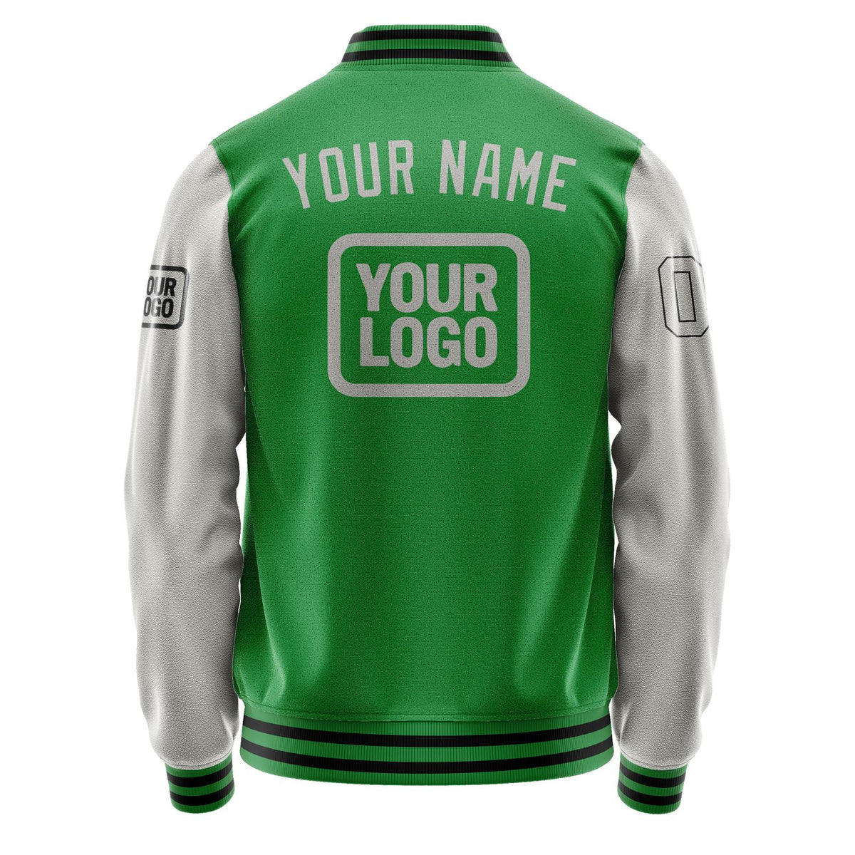 Custom Emerald Green Gray Jacket JA242404241717040417