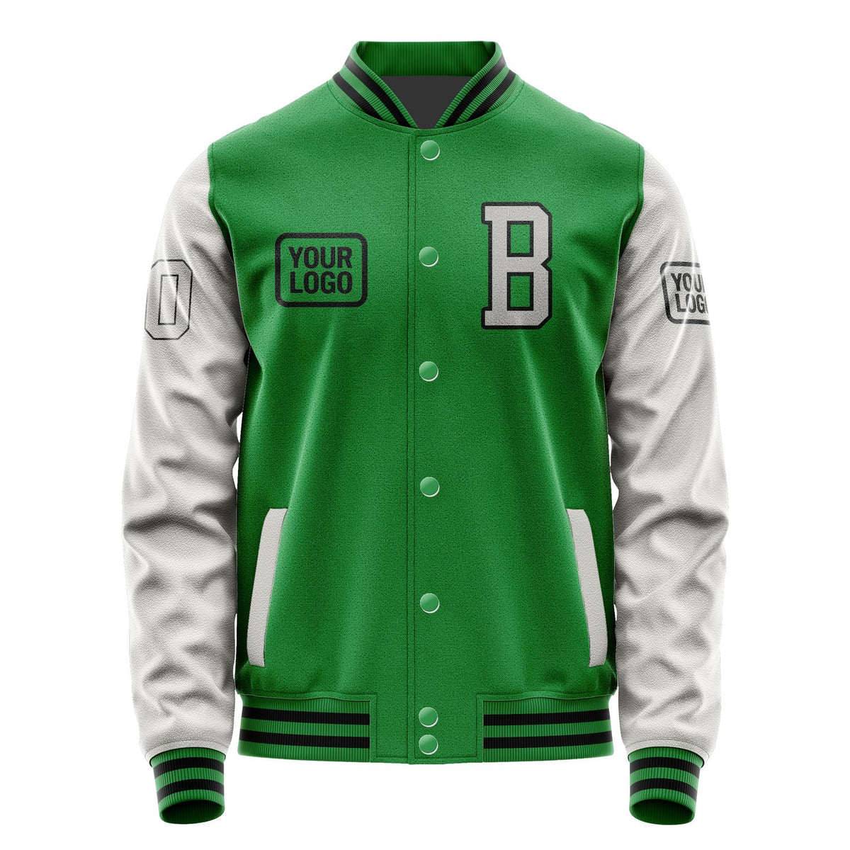 Custom Emerald Green Gray Jacket JA242404241717040417