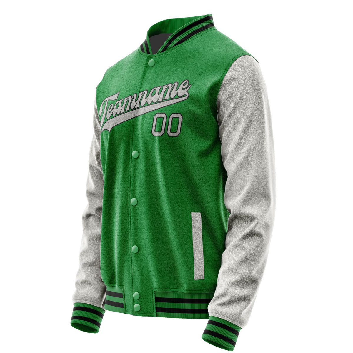 Custom Emerald Green Gray Jacket JA2424042417B31704