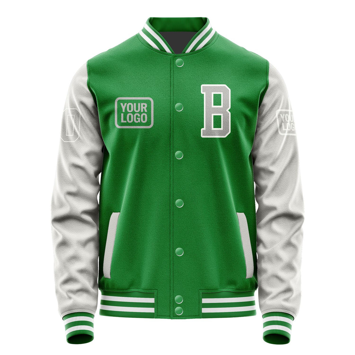 Custom Emerald Green Gray Jacket JA242404241818040418