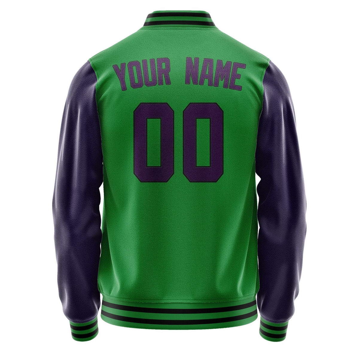 Custom Emerald Green Purple Jacket JA2424072417B31707