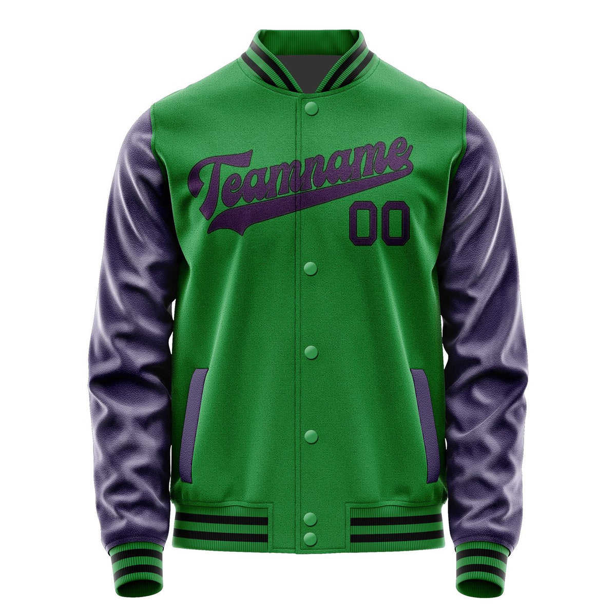 Custom Emerald Green Purple Jacket JA2424072417B31707