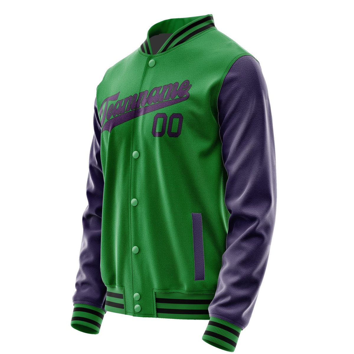 Custom Emerald Green Purple Jacket JA2424072417B31707