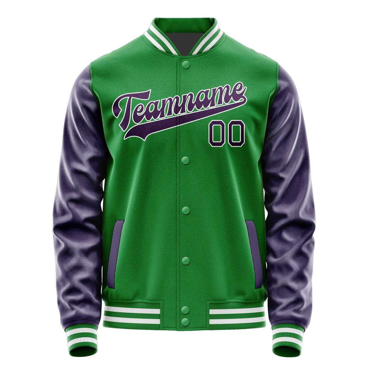 Custom Emerald Green Purple Jacket JA2424072418B31807