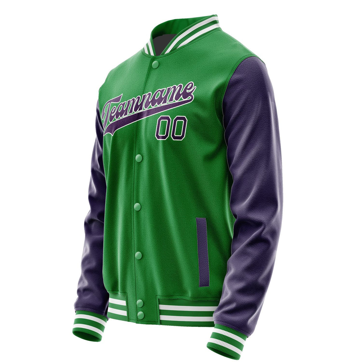 Custom Emerald Green Purple Jacket JA2424072418B31807