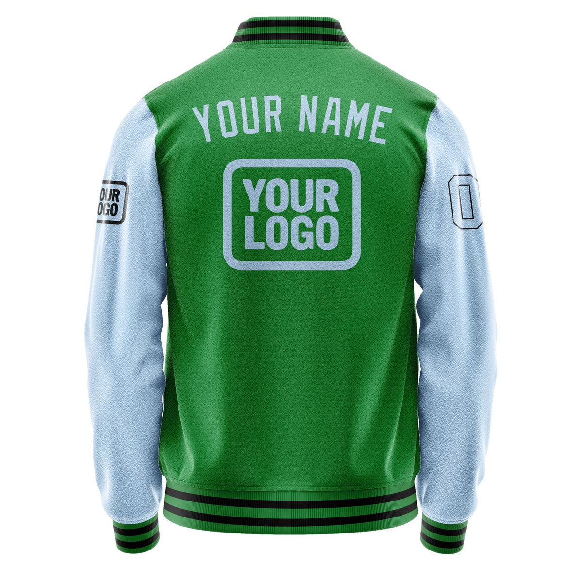 Custom Emerald Green Light Blue Jacket JA242408241717080817