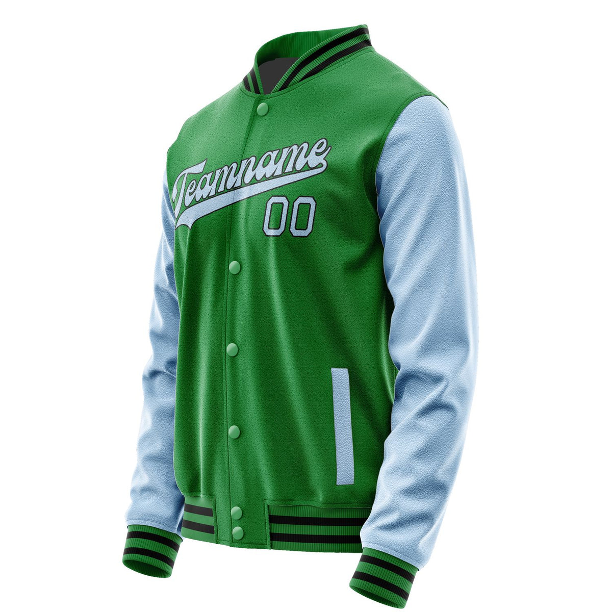 Custom Emerald Green Light Blue Jacket JA2424082417B31708