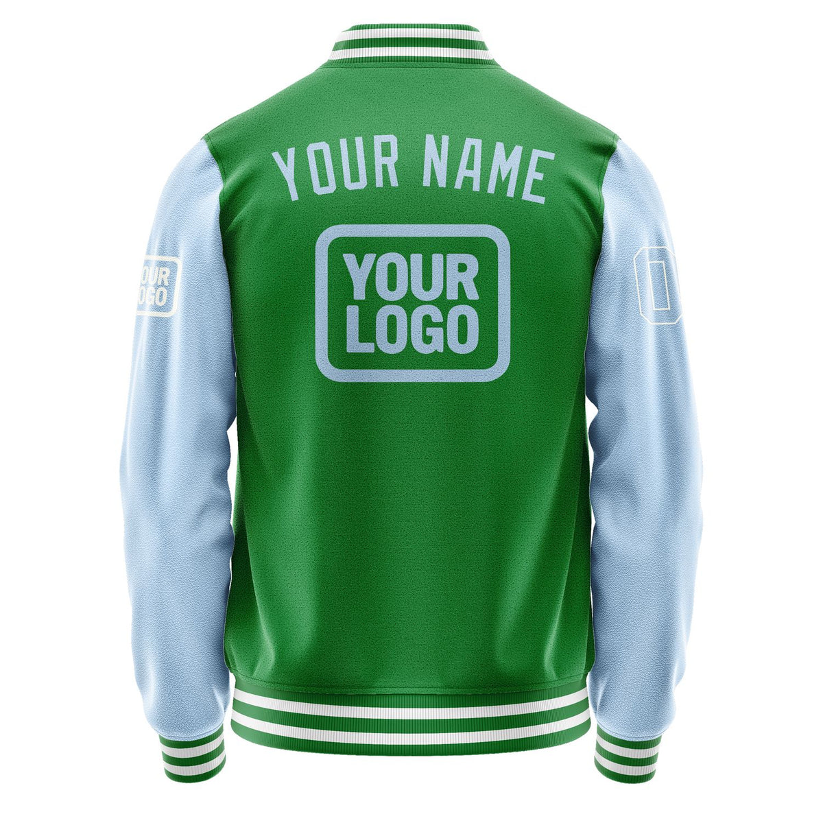 Custom Emerald Green Light Blue Jacket JA242408241818080818