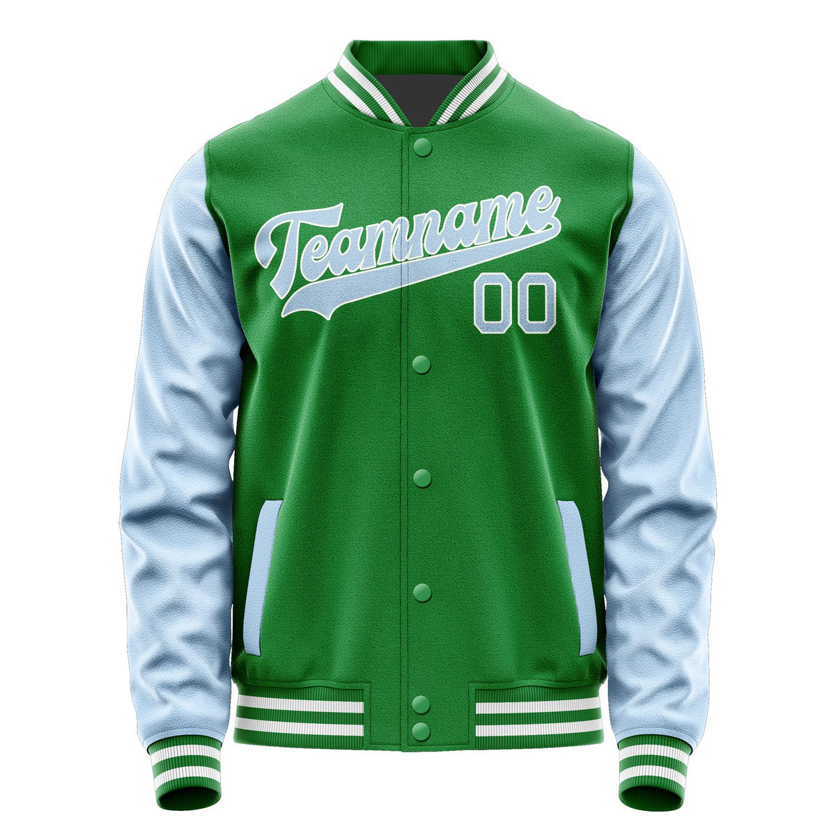 Custom Emerald Green Light Blue Jacket JA2424082418B31808