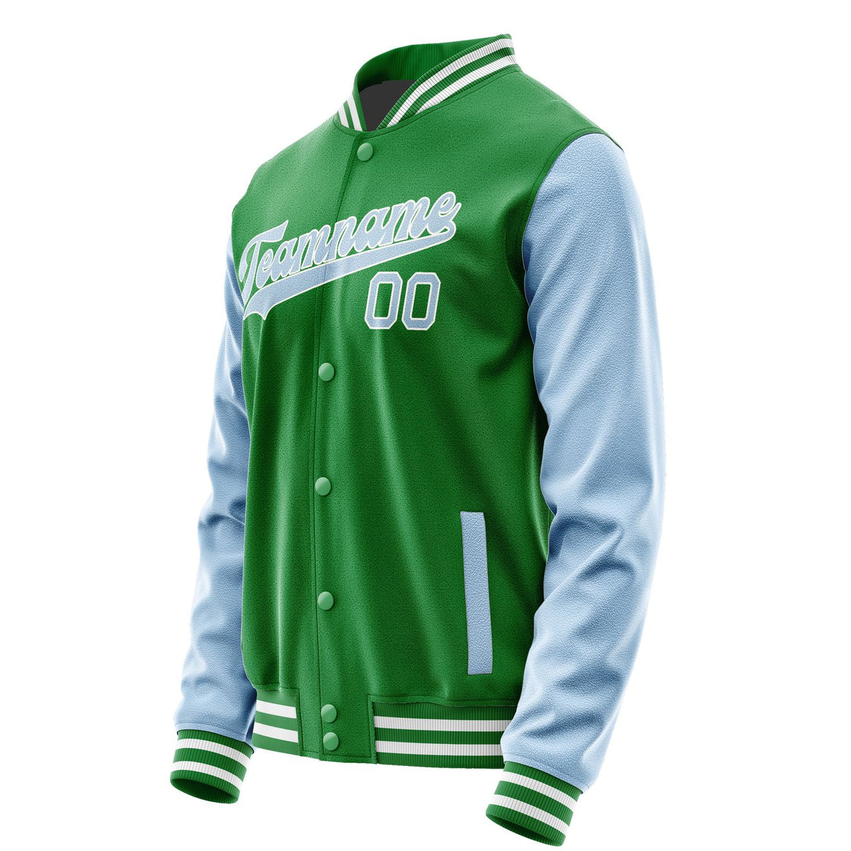 Custom Emerald Green Light Blue Jacket JA2424082418B31808