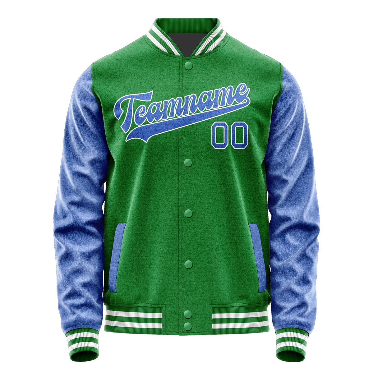 Custom Emerald Green Sky Blue Jacket JA2424092418B31809