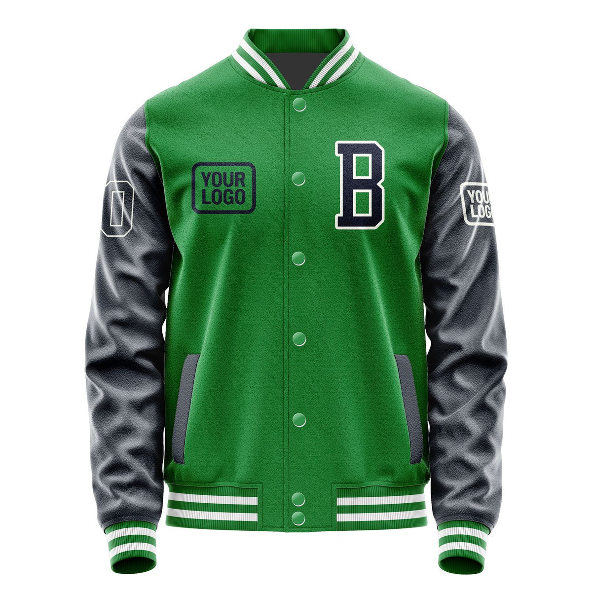 Custom Emerald Green Navy Jacket JA242411241818111118