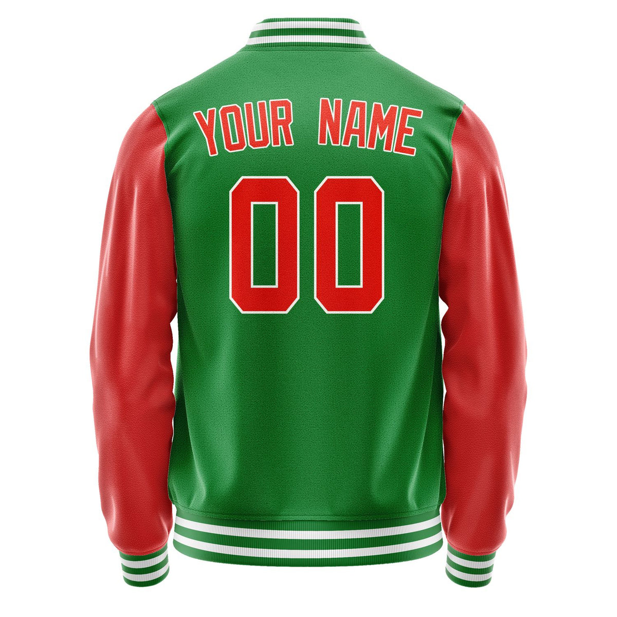 Custom Emerald Green Orange Red Jacket JA2424122418B31812