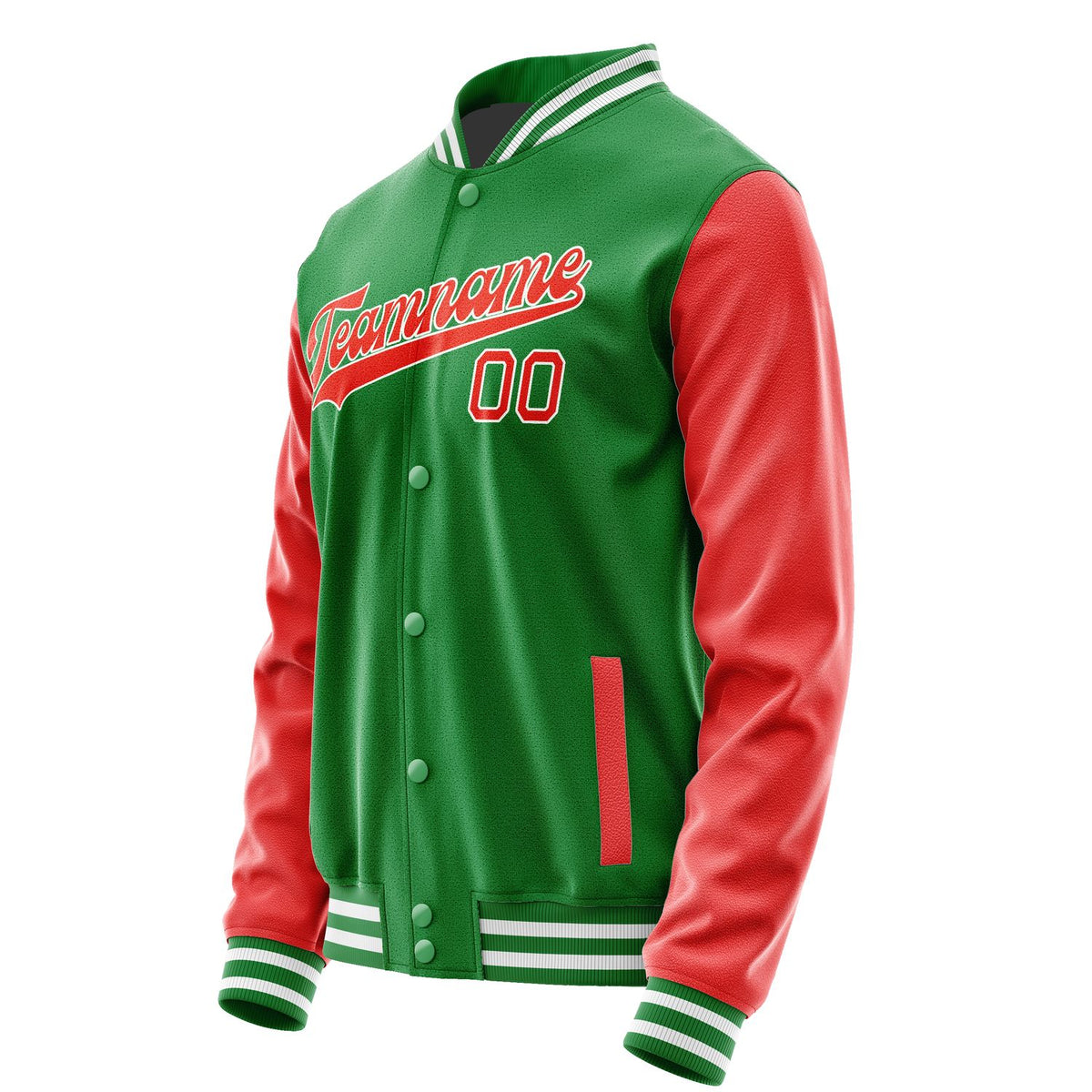 Custom Emerald Green Orange Red Jacket JA2424122418B31812